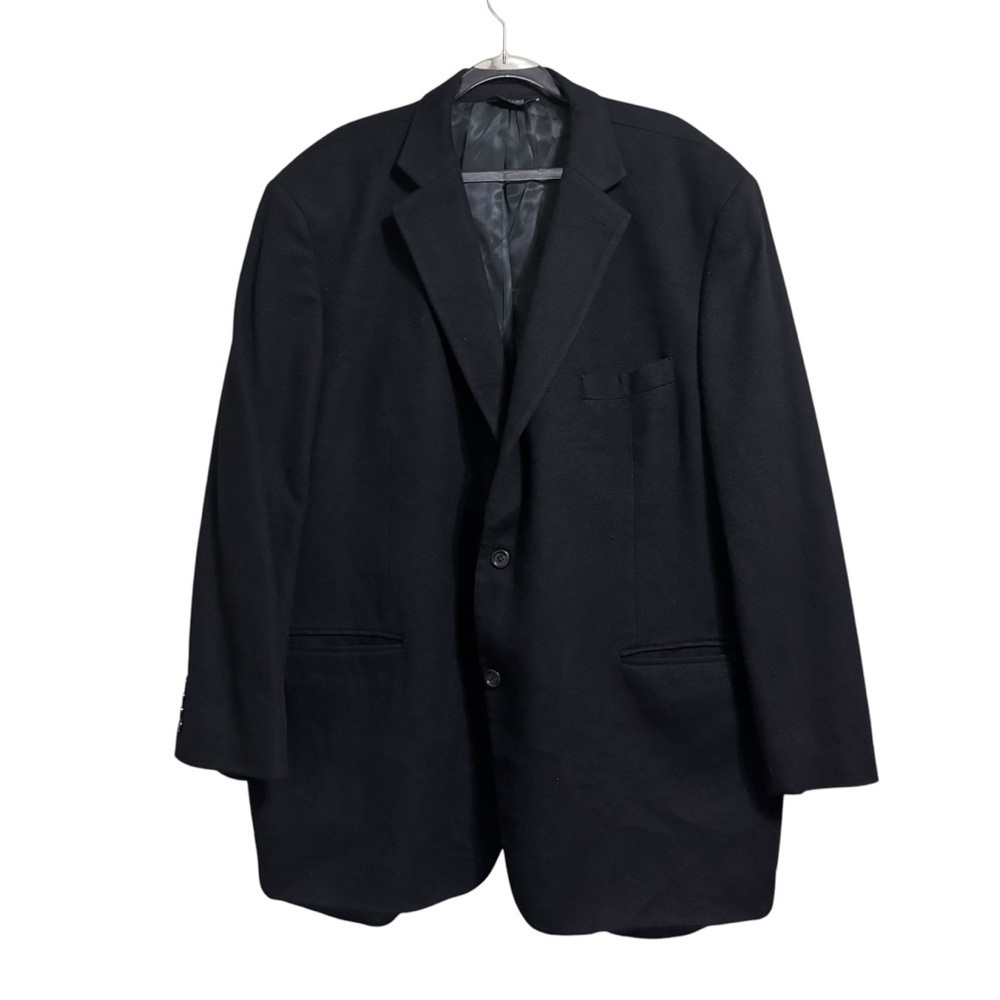 Pavone Cashmere Jacket Mens 50 Regular Cashmere Black Blazer Sport Coat Classic